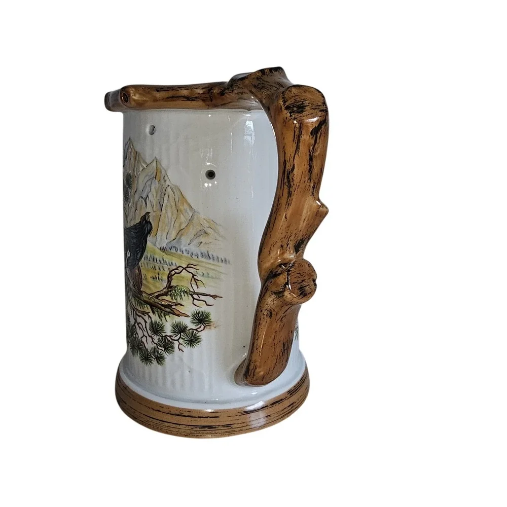 Dresden Porcelain Lithophane Nude Silhouette Puzzle German 50's Beer Stein Boar‎